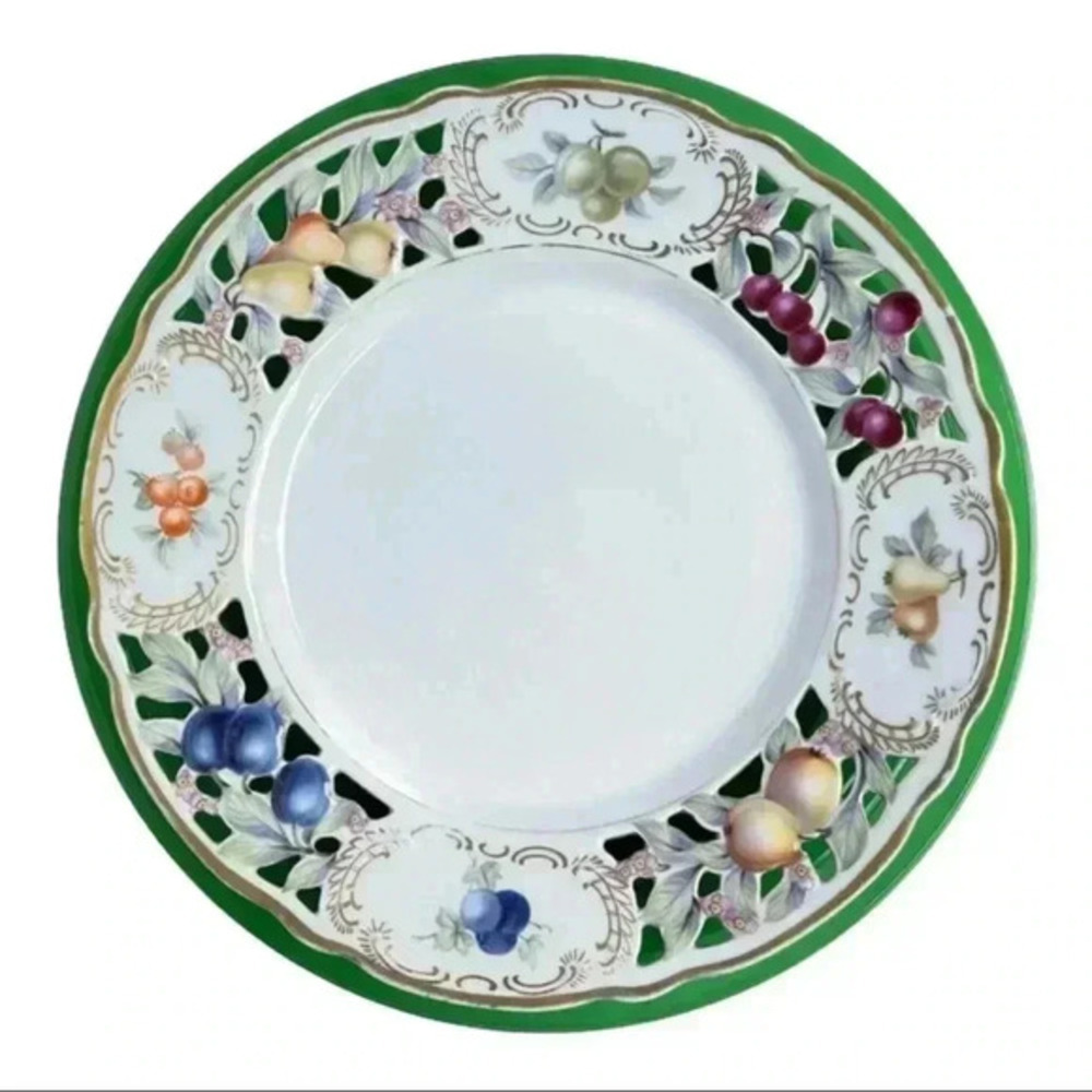 SCHUMANN Bavaria Antique Cutouts Plate Vintage